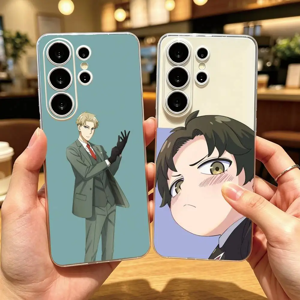 Anime SPY FAMILY  Phone Case Transparent Silicone Soft For Samsung S25,S24,S21,S22,S23,S30,Ultra,S20,Plus,Fe Gift