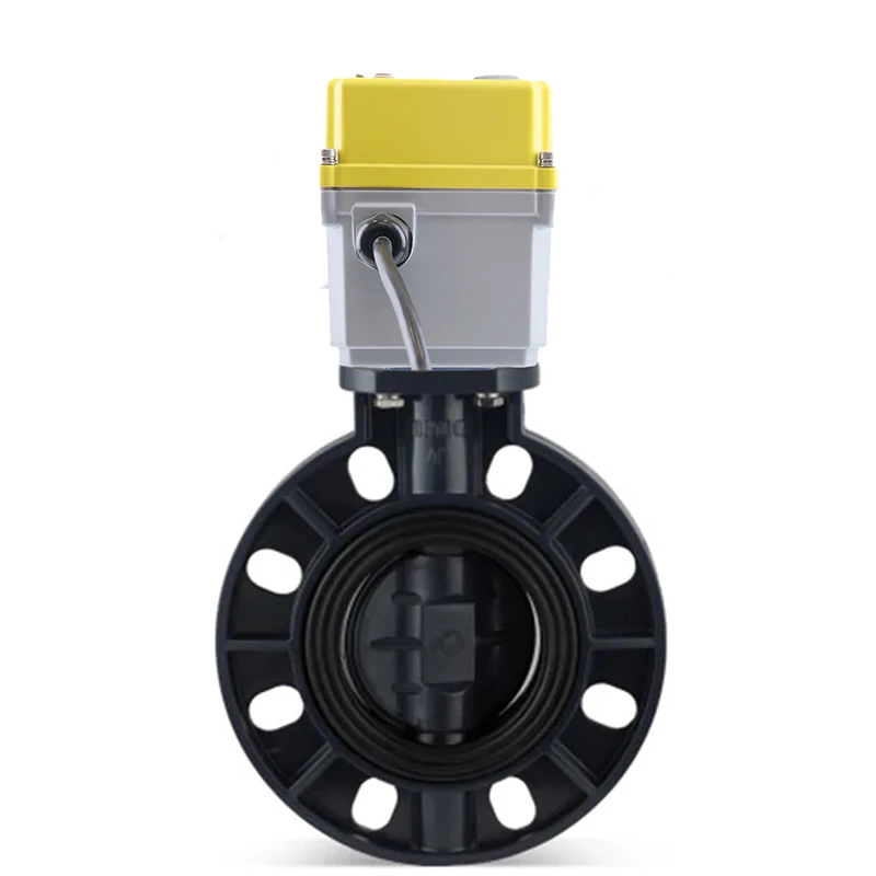 Factory Customized Intelligent PVC Electric butterfly Valve WiFi Control Power Failure Return Setting