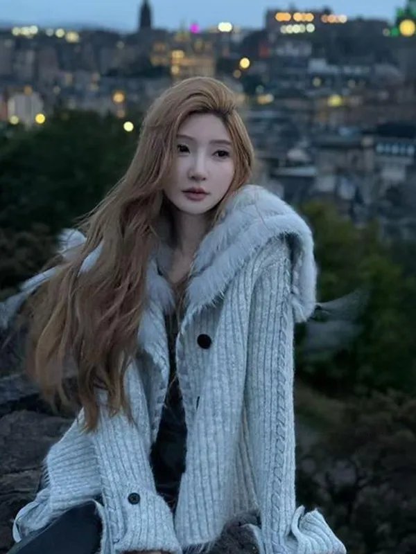 

Вязаный кардиган в корейском стиле с большим воротником, серый, для ранней весны, осени и зимы, в непринужденном стиле, для женщин