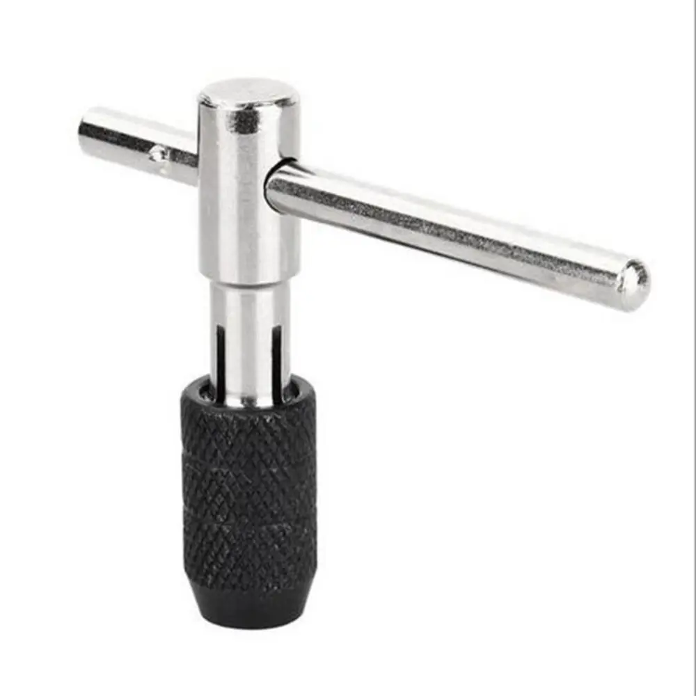 T-handle Tapping Threading Tool Steel Reversible Single Tap Wrench Tap Holder Screwdriver High Quality Durable Hand Tools