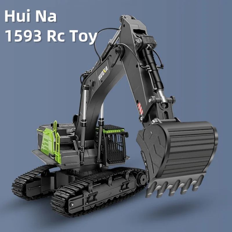

Huina 1593 1/14 2,4 г Радиоуправляемый экскаватор, 22-канальный вращающийся сплав со световым звуком, грузовик с дистанционным управлением, электрические радиоуправляемые игрушки, модель, подарок для мальчиков