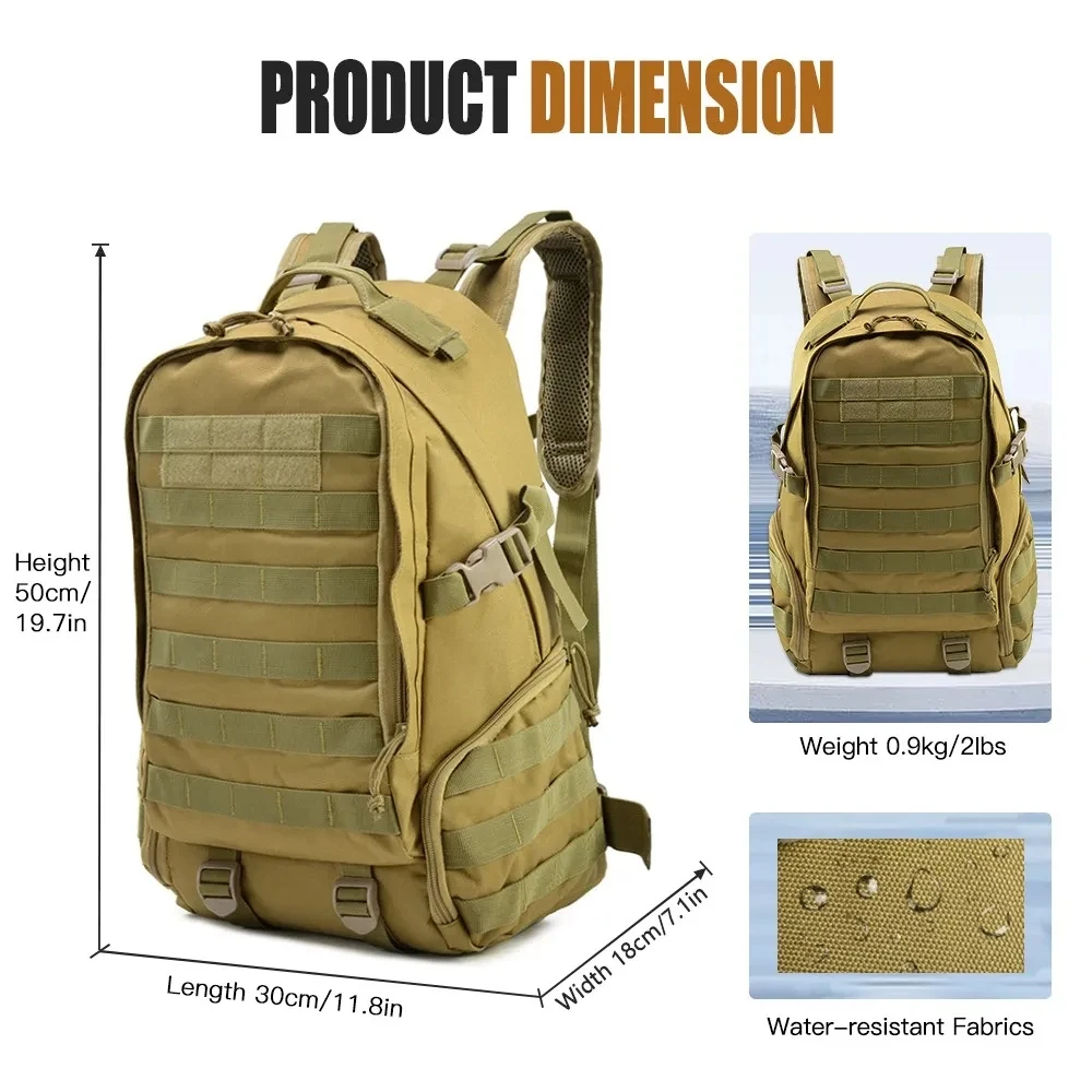 30L Military Tactical Backpack 900D Oxford Outdoor Waterproof Bags Molle Camping Rucksack Hiking Bag Climbing Bags Hunting Bag