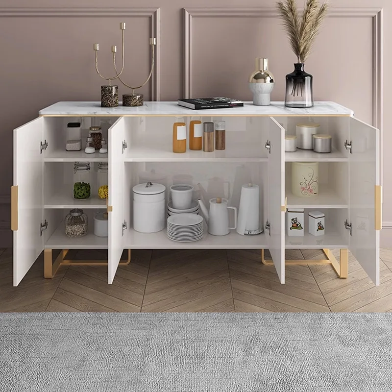 Modern simple storage cupboard butterfly porch cabinet paint storage rock slab side cabinet