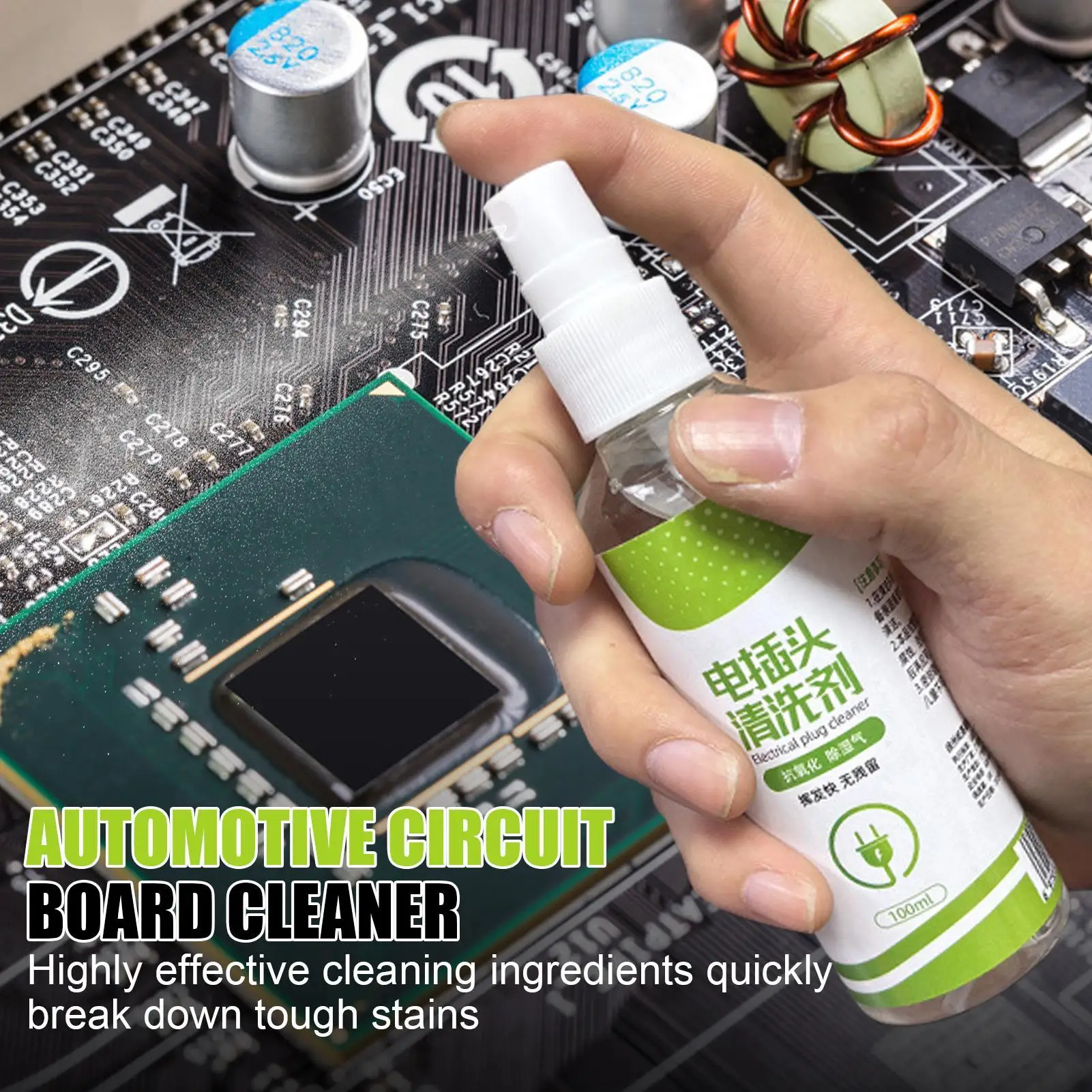 Limpiador eléctrico de 100ml, limpiador electrónico de secado rápido, aerosol de seguridad, desengrasante para equipos industriales, líquido para enchufes de coche