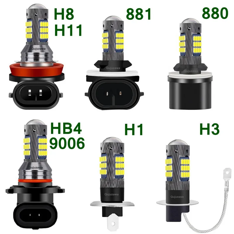 

Car LED Fog Lights Canbus H1 H3 H7 H8 H11 880 881 9005 HB3 9006 HB4 12V 6000K 10W 1600Lm 2016/42pills Auto Fog Headlight Bulbs