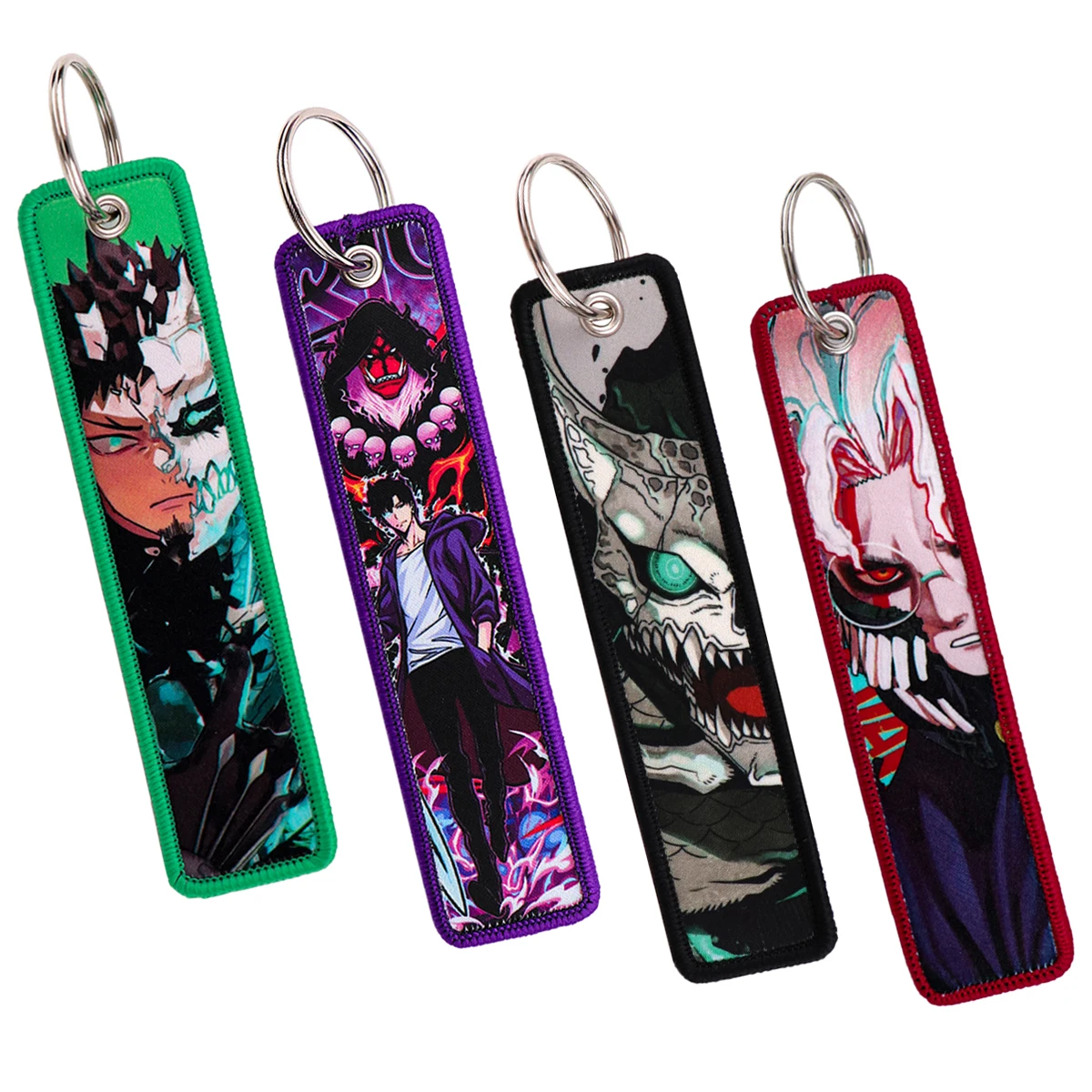 LLavero de Anime Monster Hunter para coches, mochila, llaveros, llaveros bordados de aventura, etiqueta para llave, accesorios de etiqueta Jet, regalos