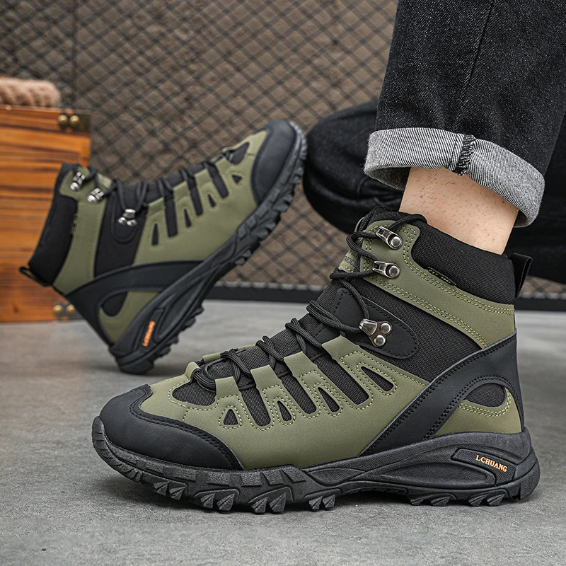 

Work Shoes Men's Field Training Combat Tactical Boots High Top Waterproof Outdoor Mountain Climbing Hiking Tactical Boots