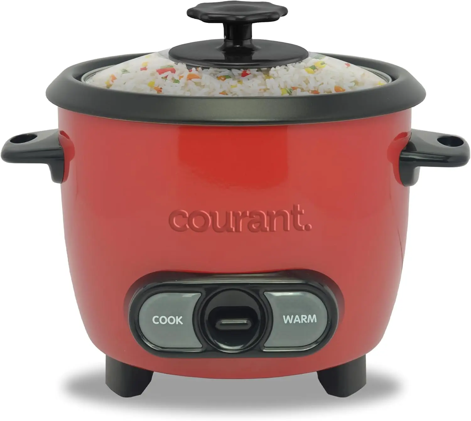 

Rice Cooker 8-Cup (Cooked), Removable Non-Stick Bowl, One Touch Rice Cooker, Red