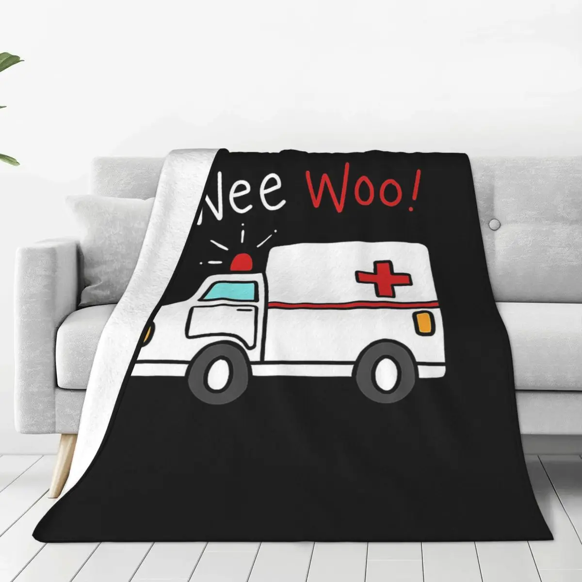 Paramedic Ambulance Blankets Flannel Breathable Sofa Throw Blankets For Home Bedroom Travel Throws Bedspread Quilt