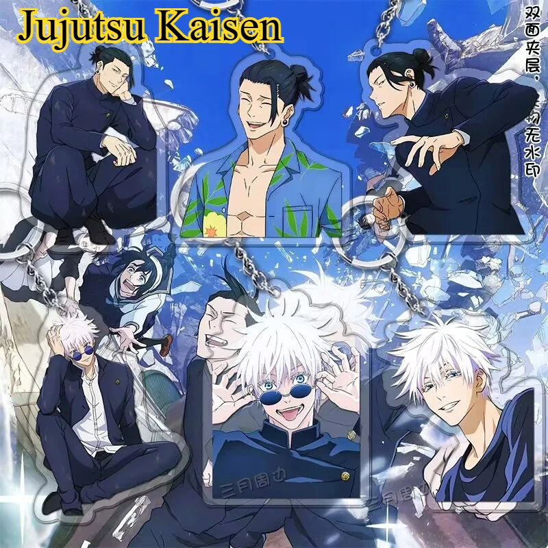 Llavero acrílico "Jujutsu Kaisen", accesorio para mochila escolar con personaje de anime "Gojo Satoru, Natsuki Natsuki"