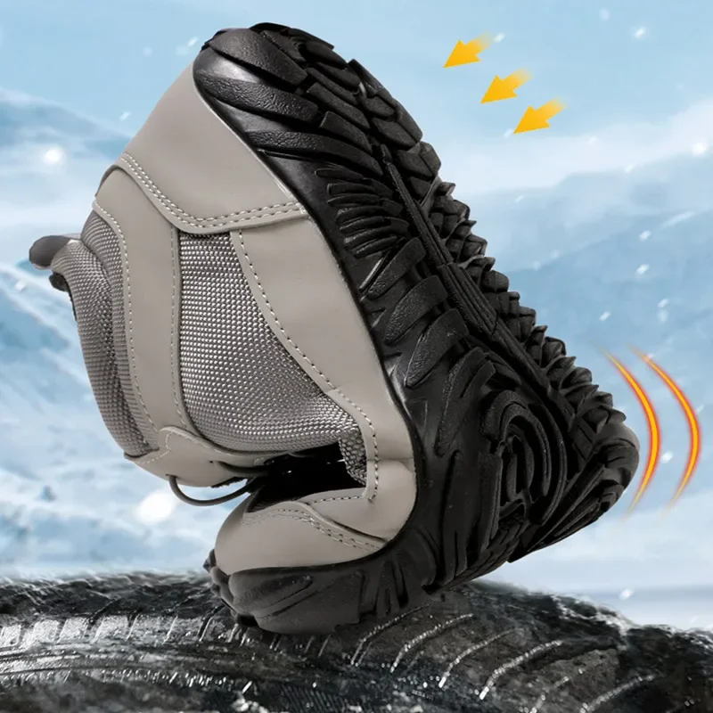 Snow Boots for Women&Men Winter Boots Men's Warm Fur Lined Waterproof Snow Sneakers Wide Snow Boots Non-slip Climbing Trekking