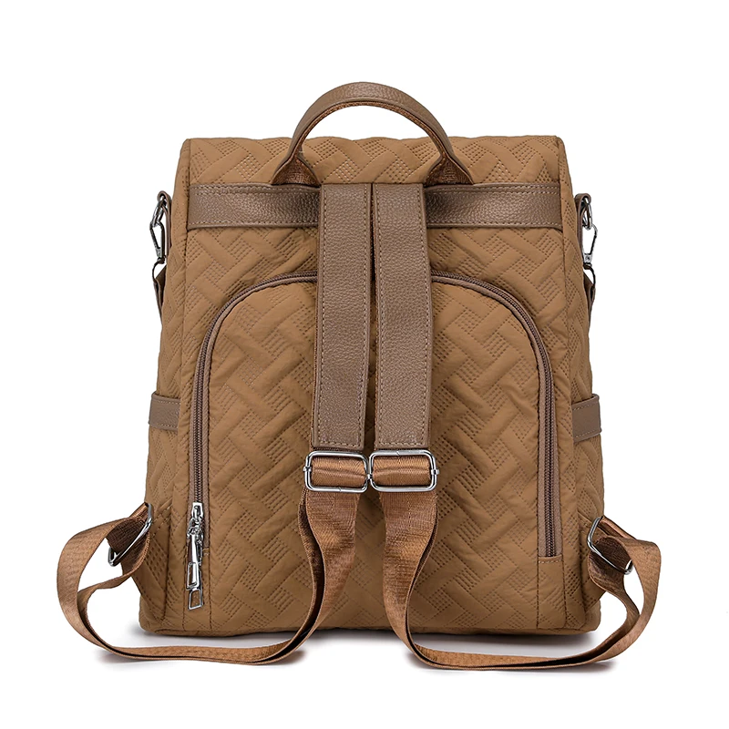 حقائب ظهر نسائية جديدة مضادة للسرقة من النايلون بسعة كبيرة وخفيفة الوزن ومقاومة للماء للسفر والعمل وعطلة نهاية الأسبوع