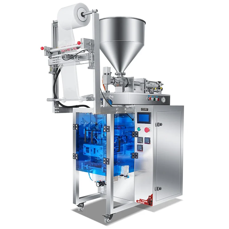 Four-side sealing paste machine Automatic sauce honey cosmetics laundry detergent quantitative packaging machine