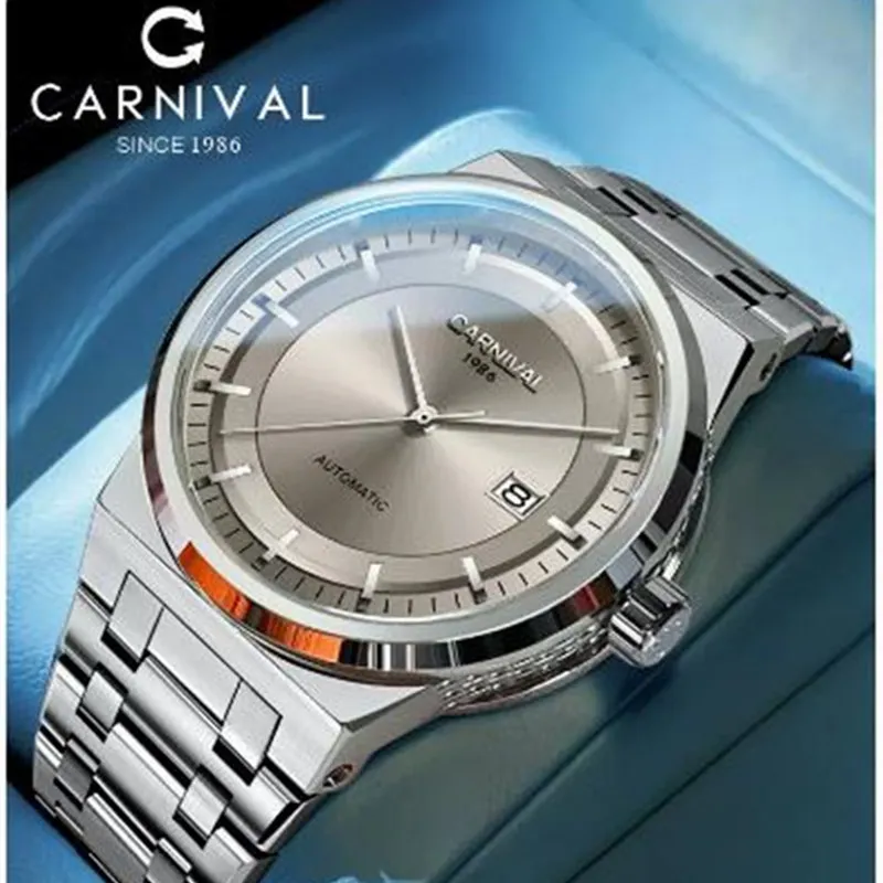 CARNIVAL Mechanical Business Watch For Men Brand Luxury Automatic Wrist Watch 50M Waterproof 2023 Reloj Hombre Sapphire MIYOTA