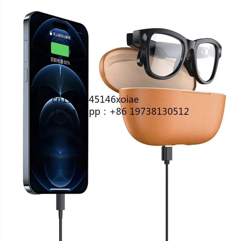 M02 Ultra AI Translate Smart Glasses Charging Case Chat GPT 4K Video Recording IP68 Waterproof 32G Memory WiFi Connection Camera