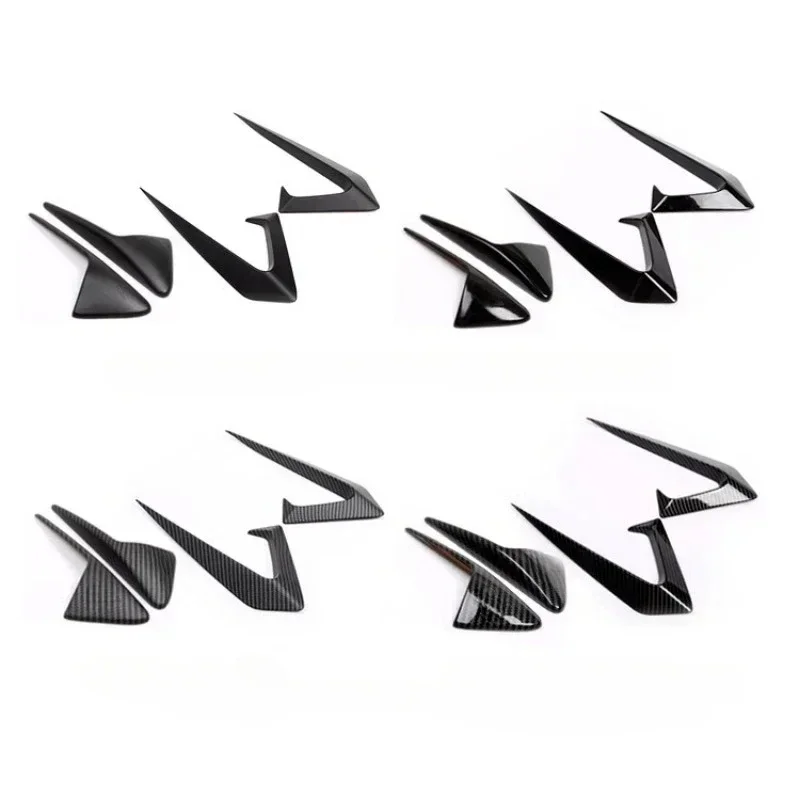 Side Camera Protection Cover for Tesla Model Y/3 Body Kit ABS Carbon Fiber Side Camera Decorative Leaf Panel Accessories 2023