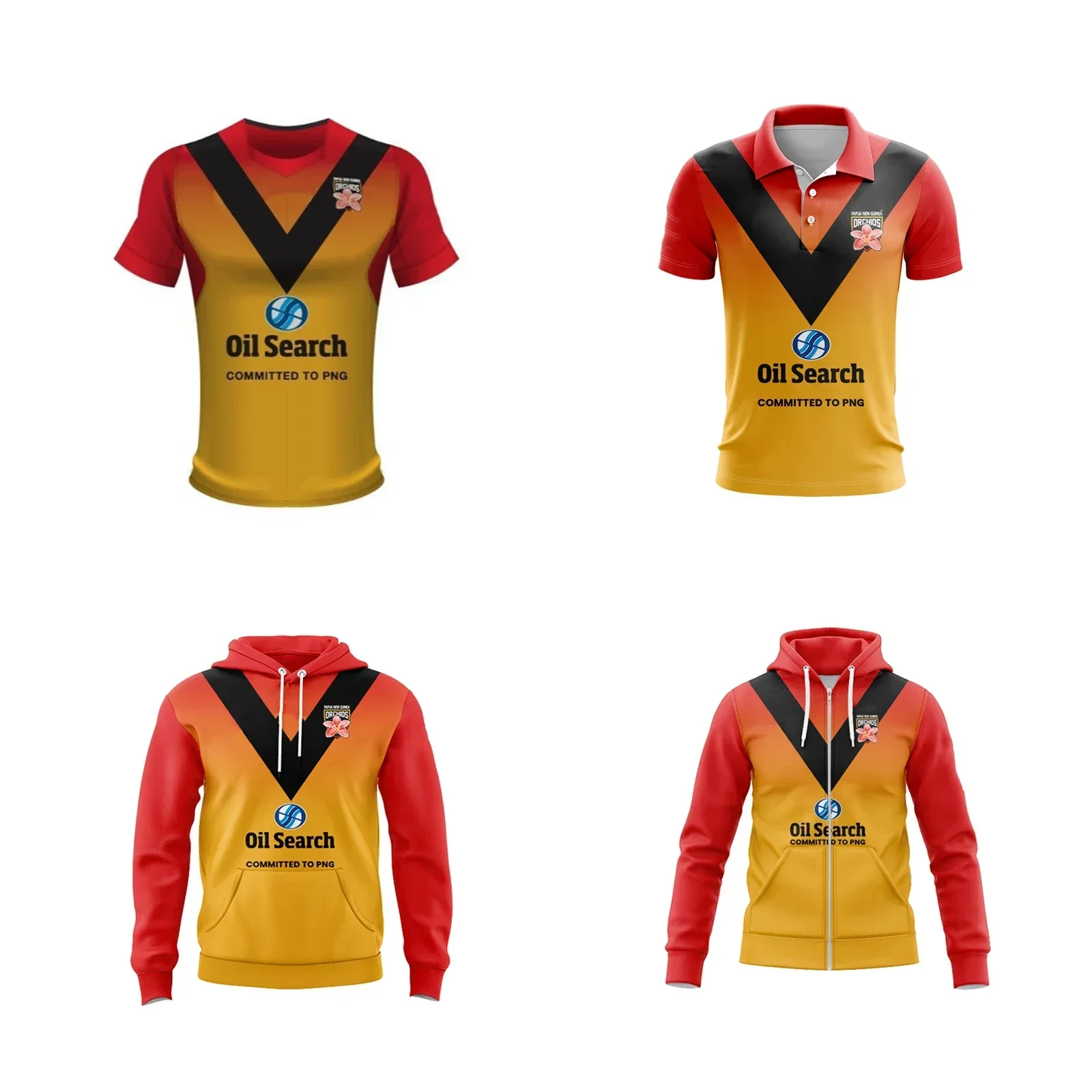 2017 PNG Orchids رجل الرجبي جيرسي هوديس سترة تخصيص
