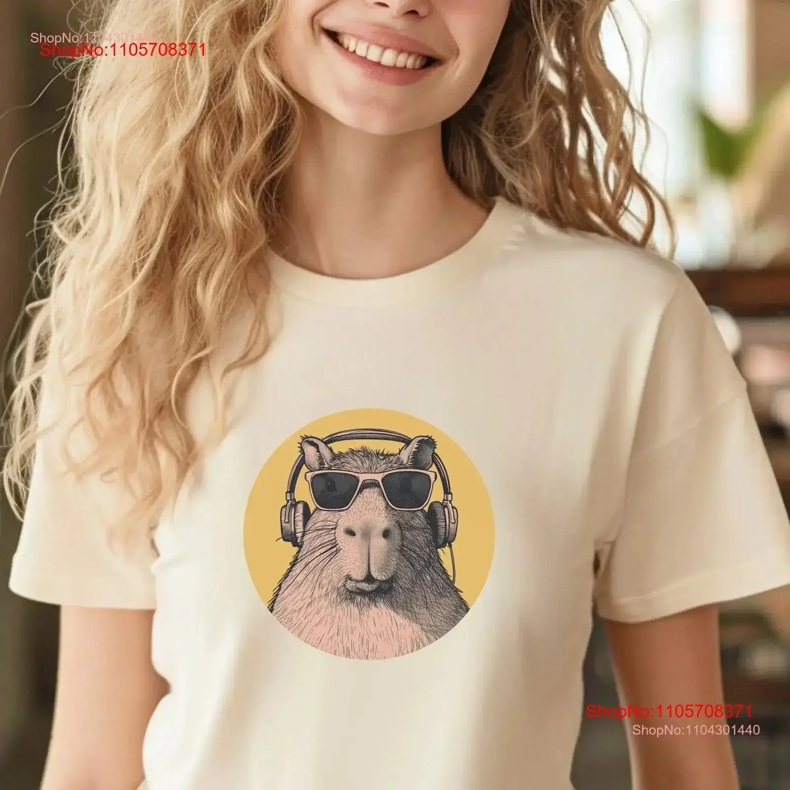 Cute Capybara T Shirt For Lover Vintage Retro Rodent Animal vintage Washed homme fashion Top For Everyday Wear Slightly