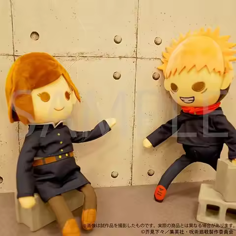 Anime Jujutsu Kaisen Itadori Yuji Kugisaki Nobara Fushiguro Megumi Cosplay Change Posture Fluffy Dolls Stuffed Toys Halloween