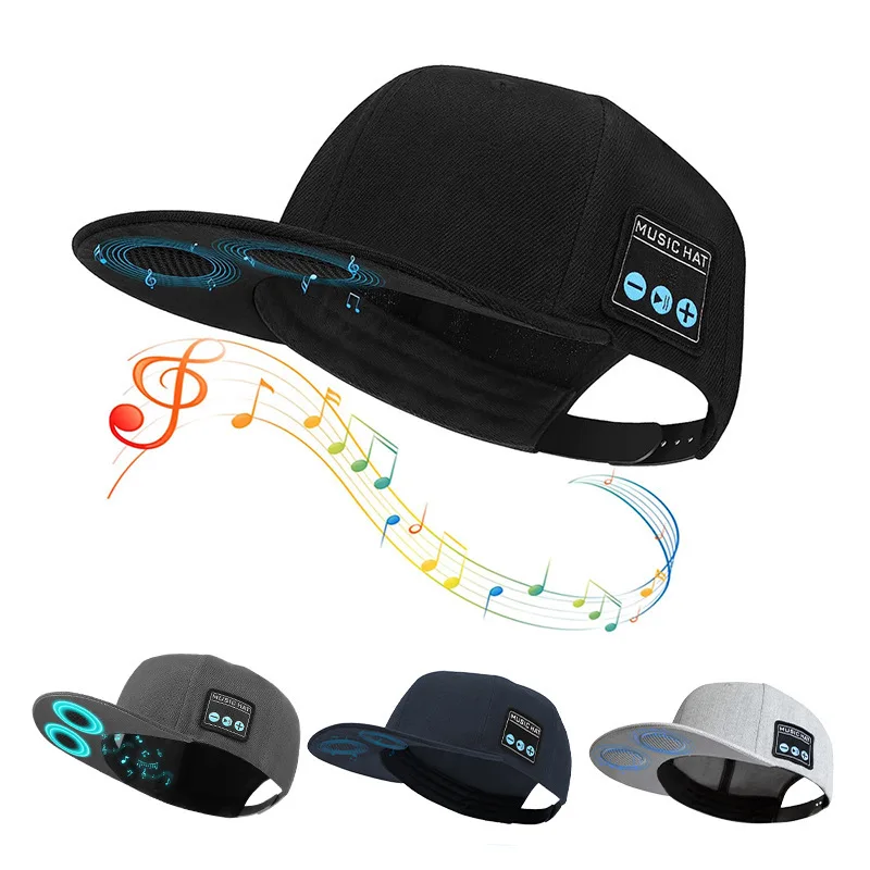 NEW Hat with Bluetooth Speaker Adjustable Bluetooth Hat Wireless Smart Speakerphone Cap for Outdoor Sport Baseball Cap with Mic