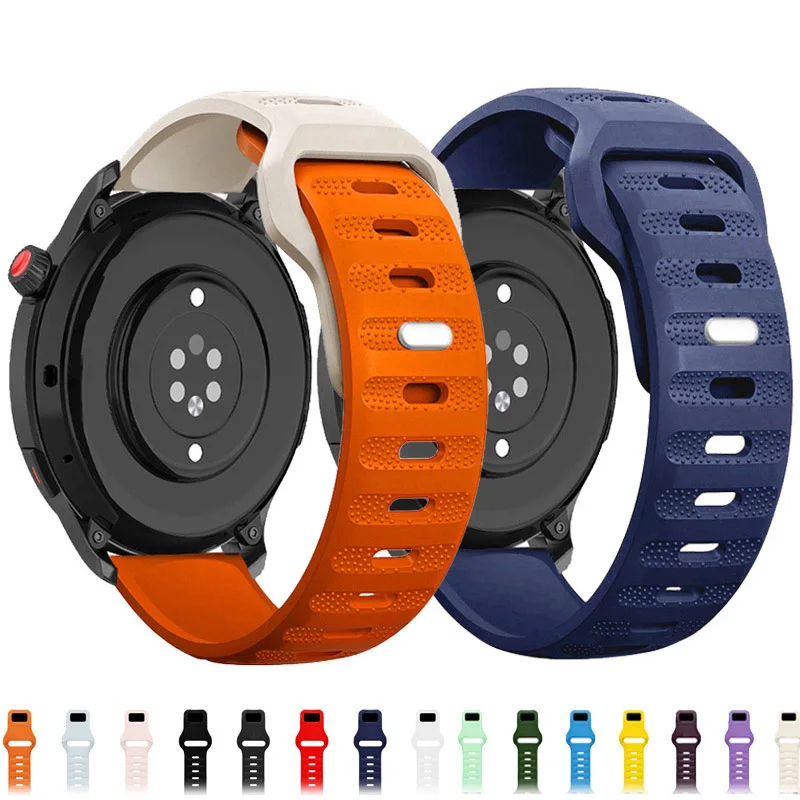 

Strap For Samsung Galaxy Watch 6/4 classic/5 Pro/3/active 2 Silicone bracelet huawei watch gt 4/2/2e 3 pro 20mm 22mm Watch band