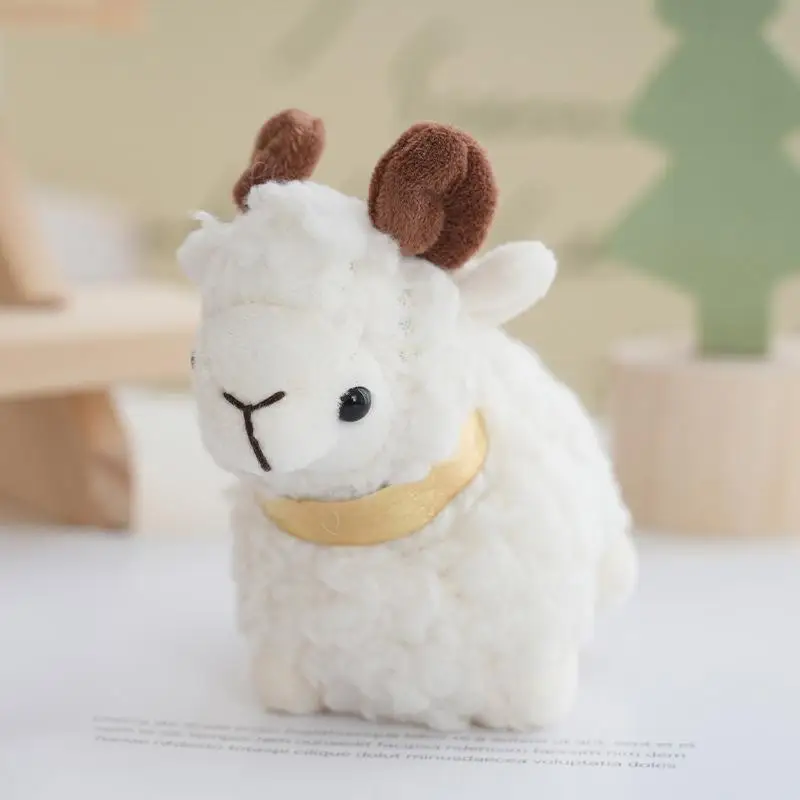 1Pcs PP Cotton Little Sheep Plush Keychain Soft Comfortable Cartoon Animal Stuffed Doll Collection Cartoon Sheep Plush Keyring