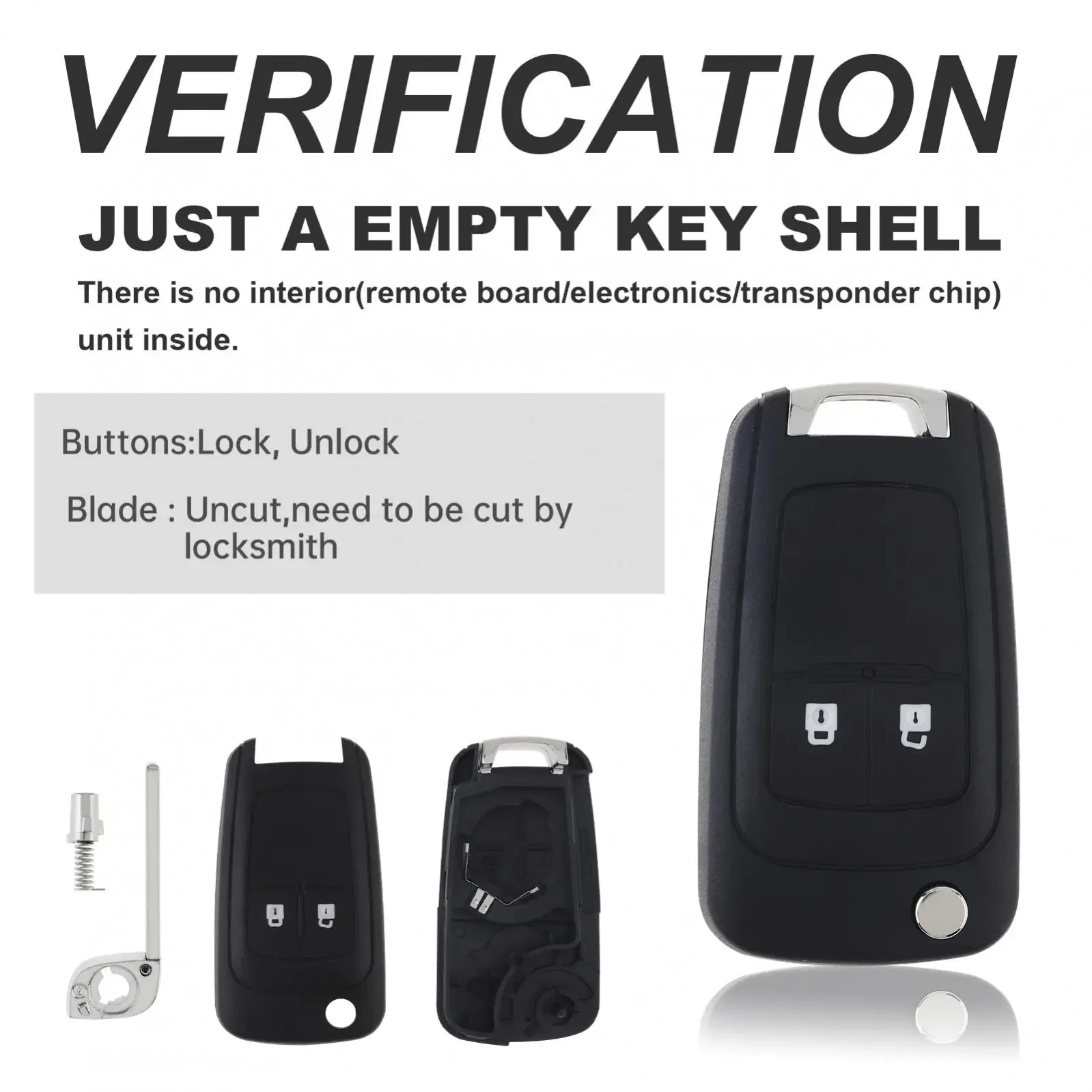 2/3 أزرار مفتاح السيارة فوب شل صالح لأوبل/زافيرا/فوكسهول أسترا إنسيجنيا فيكترا كورسا