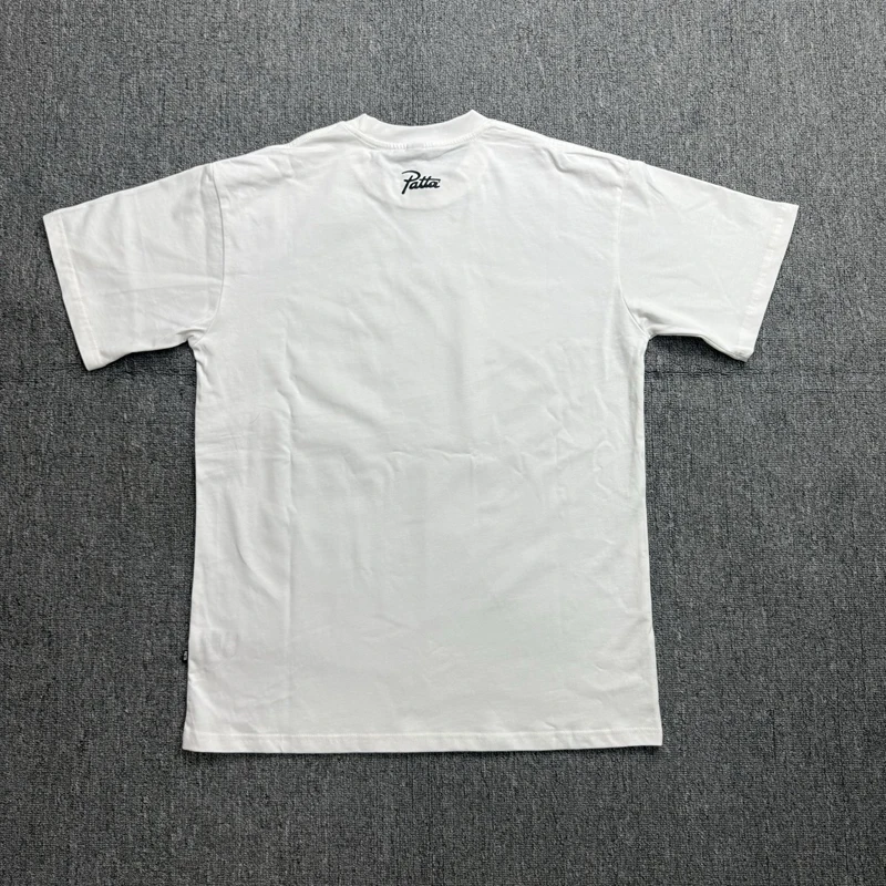 High Street Fashion Casual Round Neck Tops Couples Comfortable Cotton Quality Vegetable Fruit Print All-match Patta T-shirt
