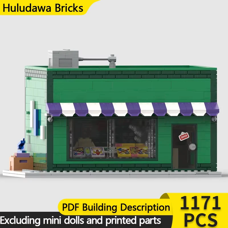 Popular Anime Model MOC Building Brick Springfield Baseball Card Shop Modular Technology Gift Holiday Assemble Children Toy Suit