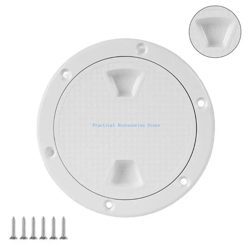 

U75E Boat Yacht Round Hatches Cover 4/6/8 Inch ABS Twist Lock Deck Inspection Access