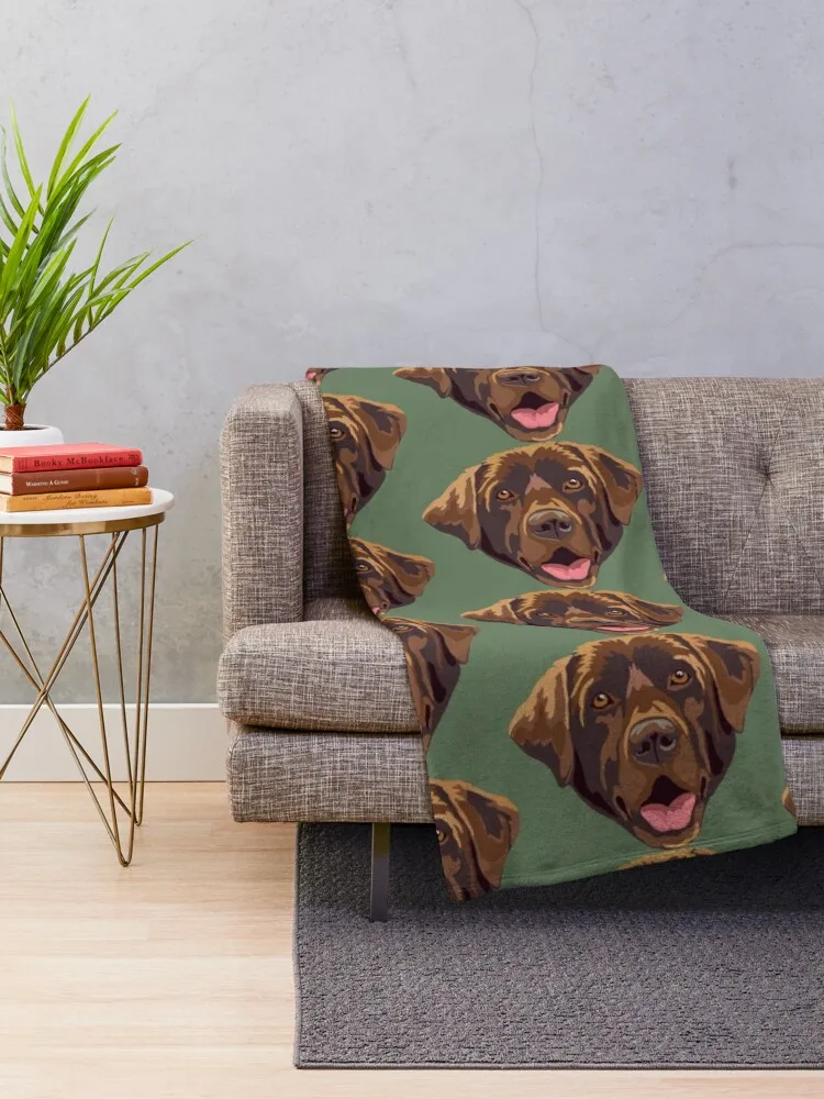 Chocolate Labrador Throw Blanket Soft Bed Blankets Thin Blanket