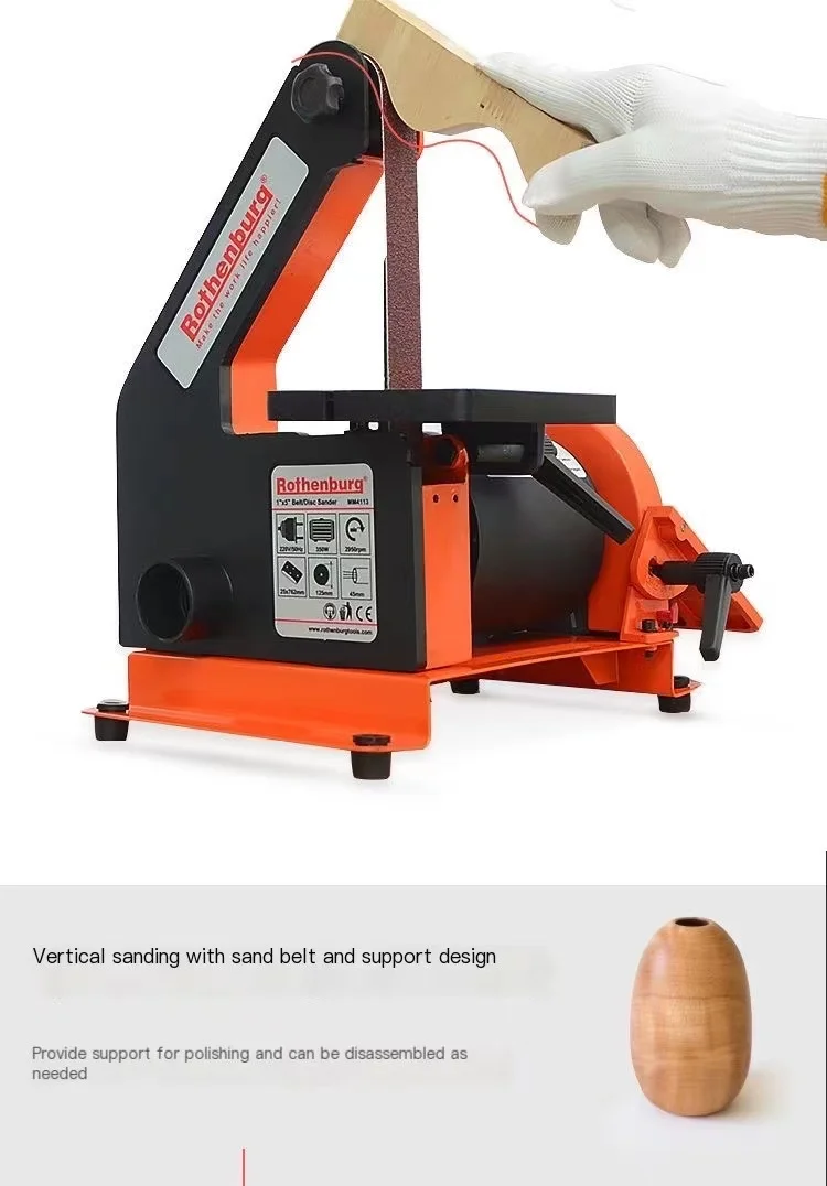 Small Sanding Belt Machine Woodworking Sanding Machine Multifunctional Constant Speed Sanding Paper Machine Metal Sanding Disc