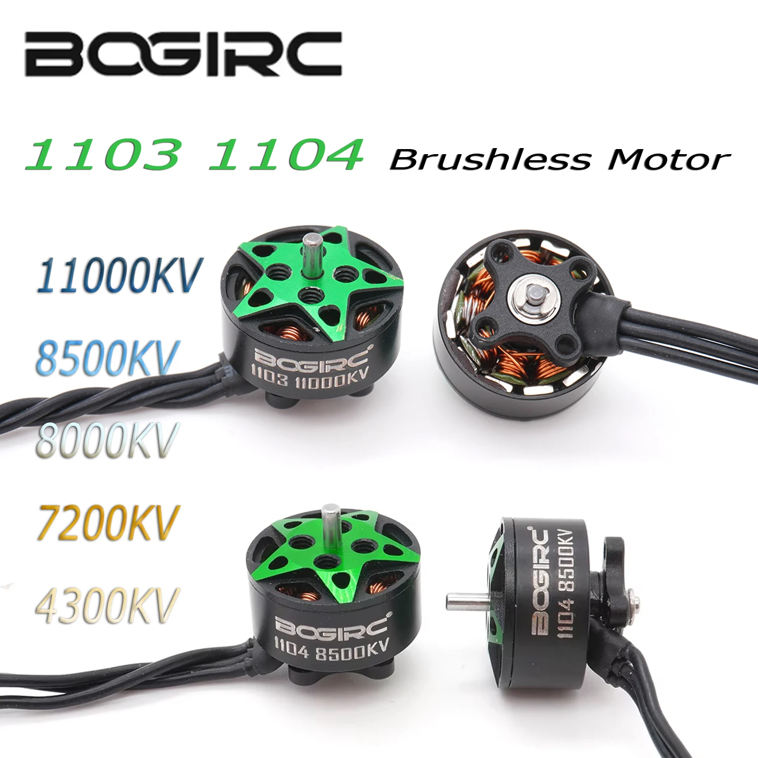 BOGIRC 1103 1104 Bürstenloser Motor 11000/8500/8000/7200/4300KV 1,5mm Welle für MINI RC FPV Racing Drohne RC Quadcopter RC-Teile