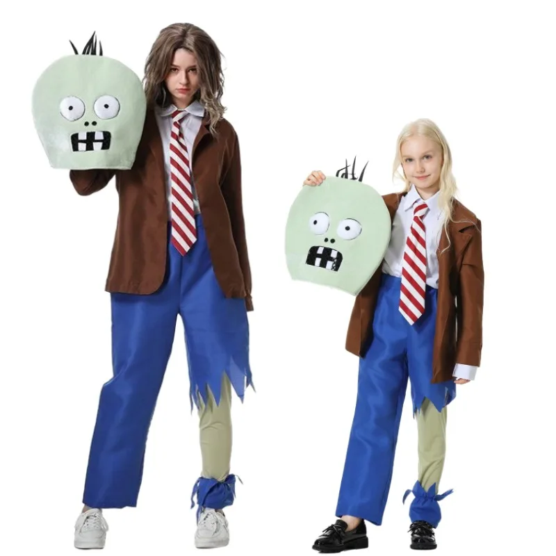

Halloween Cosplay Costume Plants Vs Zombies Game Role Playing Costume Masquerade Parent Child Costume Set