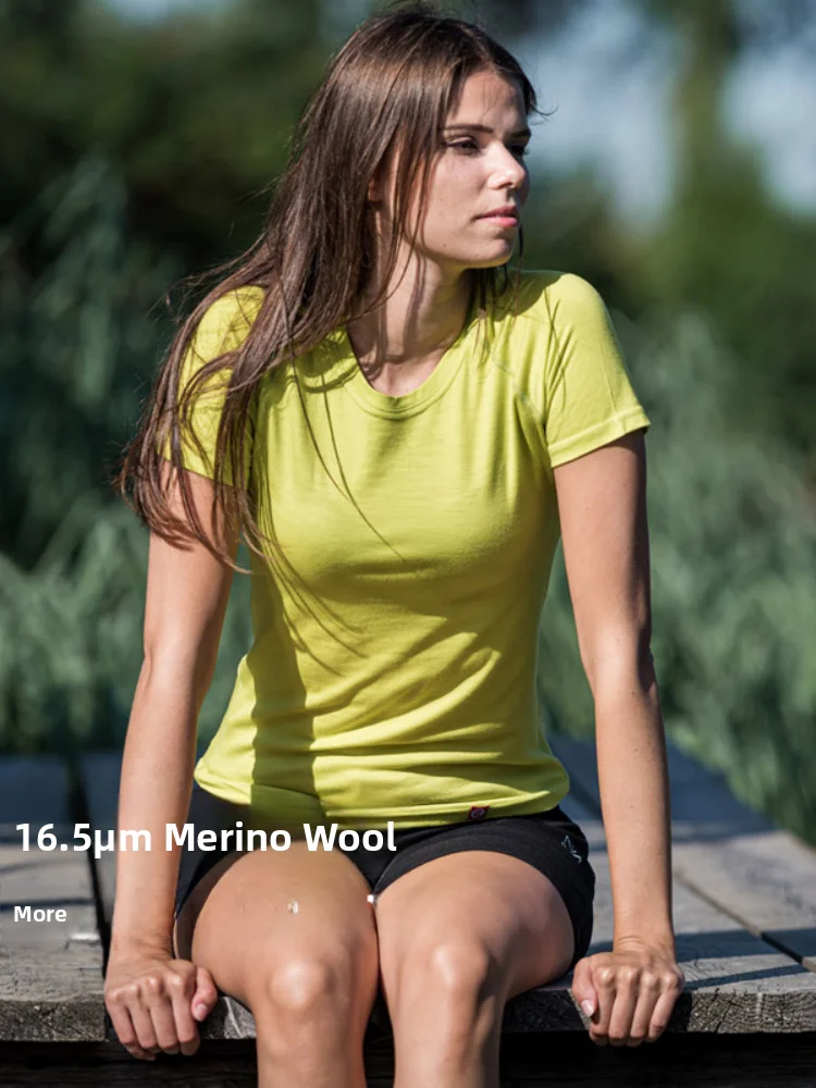 

Уличная футболка ort Sve round Ne Merino Wool, женская спортивная повседневная летняя футболка, впитывающая влагу и пот