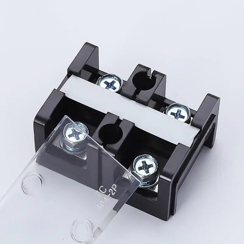 TC-60A 100 150 200 300 600A Клеммная колодка, 400 В, пластина для соединения, фиксированная Клемма, покрытая винтовой барьерной лентой 2P 3P 4P
