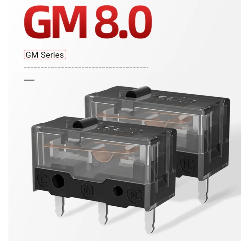 1/2/3/4/10Pcs Original Kailh GM 8.0 Mouse Micro Switch Micro Button Gold Contactor 80/90/100 Million Click Life 3 Pin Black Dot