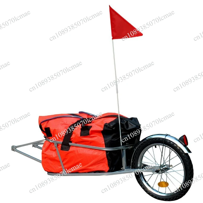 Bicycle Luggage Trailer Single Wheel Rear Pull Shopping Cycling Trailer with Cargo Bag Unicycle