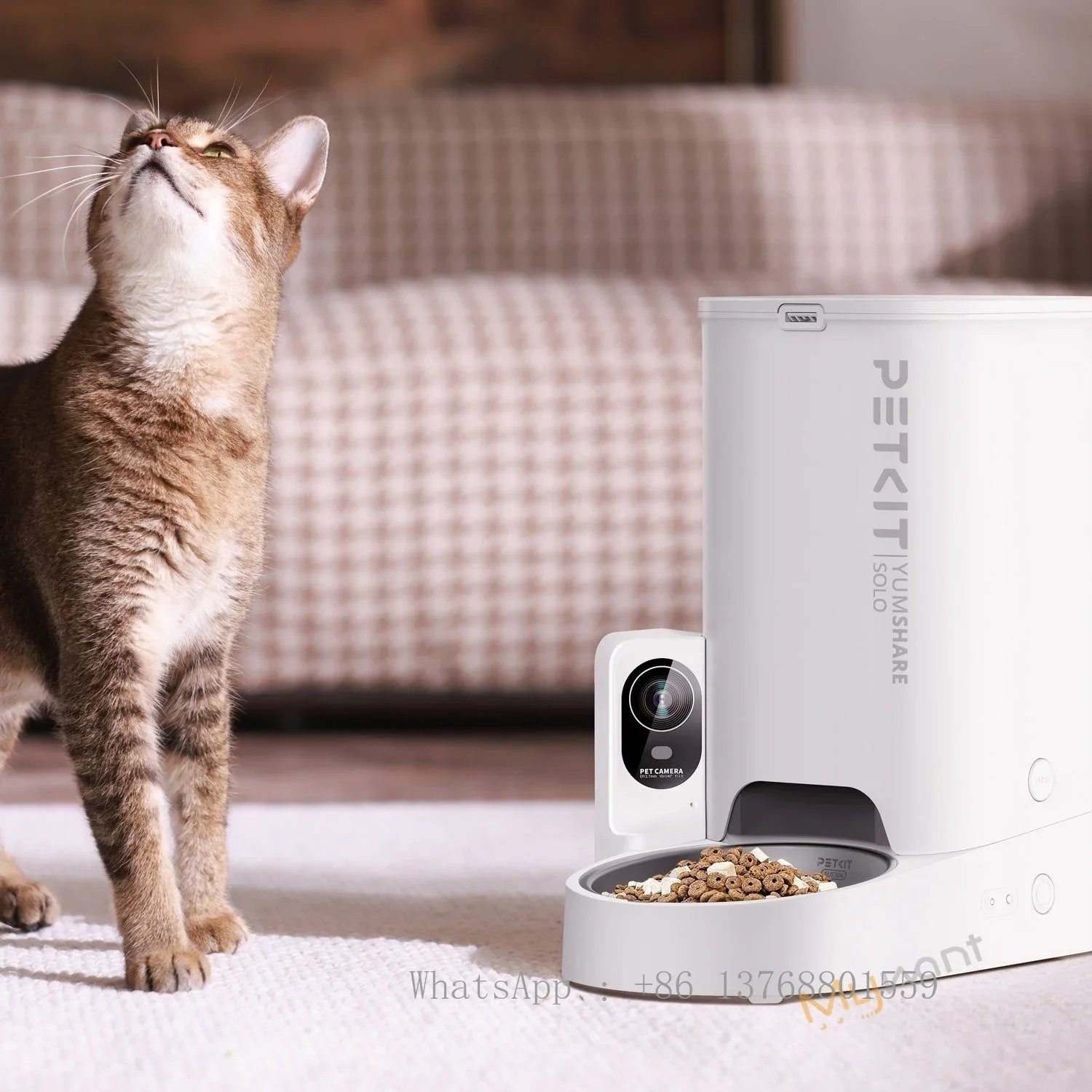 PETKIT YumShare SOLO Automatic Pet Feeder With Remote Monitoring AI Tracking