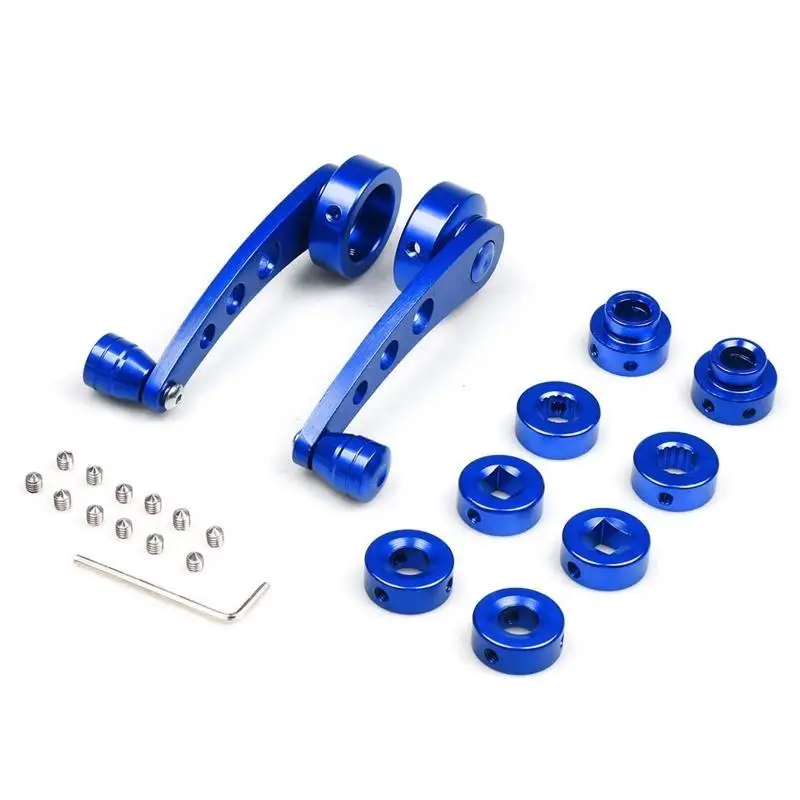 31BC 2pcs Window Crank Handle Winder Riser Billet Aluminum Alloy Universal Auto Car Wagon Door Window Crank Handle Winder