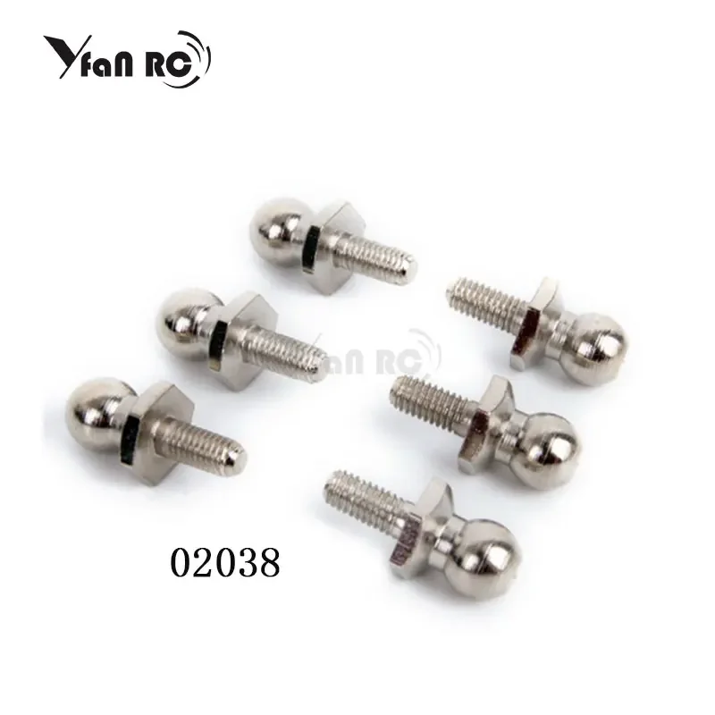 6PCS RC car HSP 02038 Metal Ball Head Screw For 1/10 RC Model Car Flying Fish 94122 94123 94106 94166 94155 94177 94111 94188