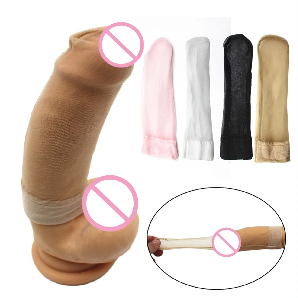 Sexy Men Open Penis Sheath Sleeve Mesh Man Penis Socks JJ Cover Up Underwear Male See Through Gay Underpants Sissy Panties New