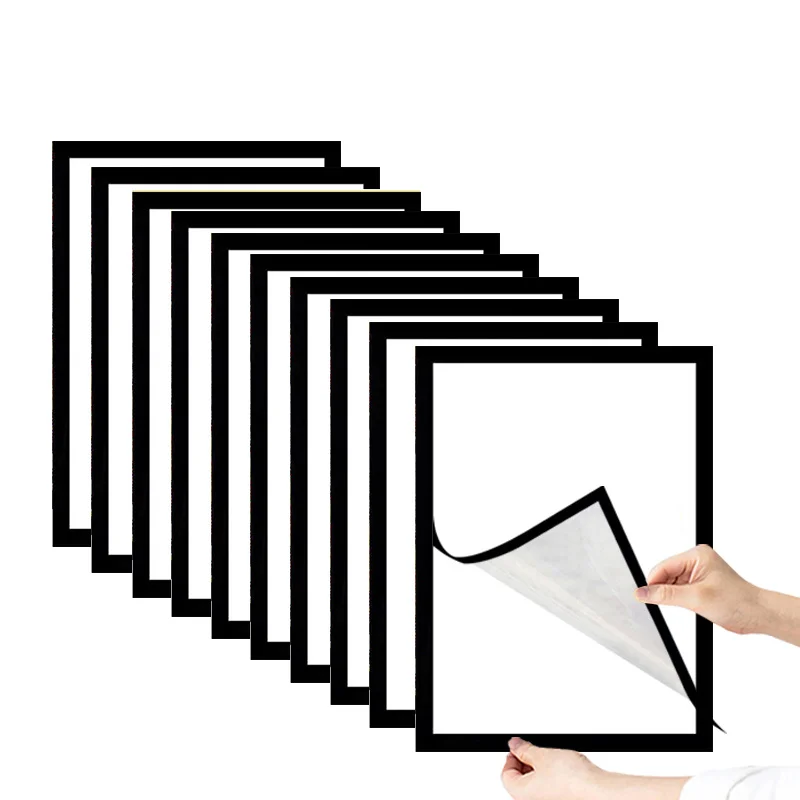10-Pack Magnetic Picture Frames A4 Size Plastic Self Diamond Painting Frame Material Reusable Display Frame for Home Wall Decor