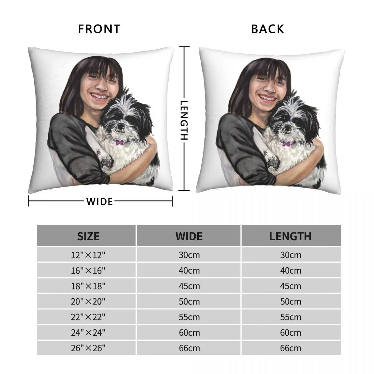 Morgan And Molly Pillowcase Polyester Linen Velvet Printed Zip Decor Bed Cushion Cover