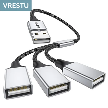 USB dağıtıcı adaptör kablosu 1 2 Out 3 4 Port OTG dönüştürücü USBA uzatma güç veri Laptop klavye oyun denetleyicisi için fare