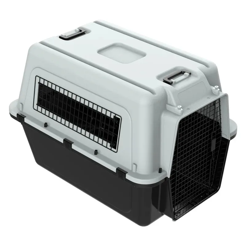 

Compatible polypropylene plastic pet carrier portable breathable dog cat travel cage button