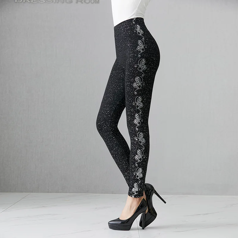 Legging untuk wanita, Legging hangat mode mulus wanita olahraga celana ketat musim dingin cetak seksi Push Up Mujer legging hitam latihan kebugaran legging