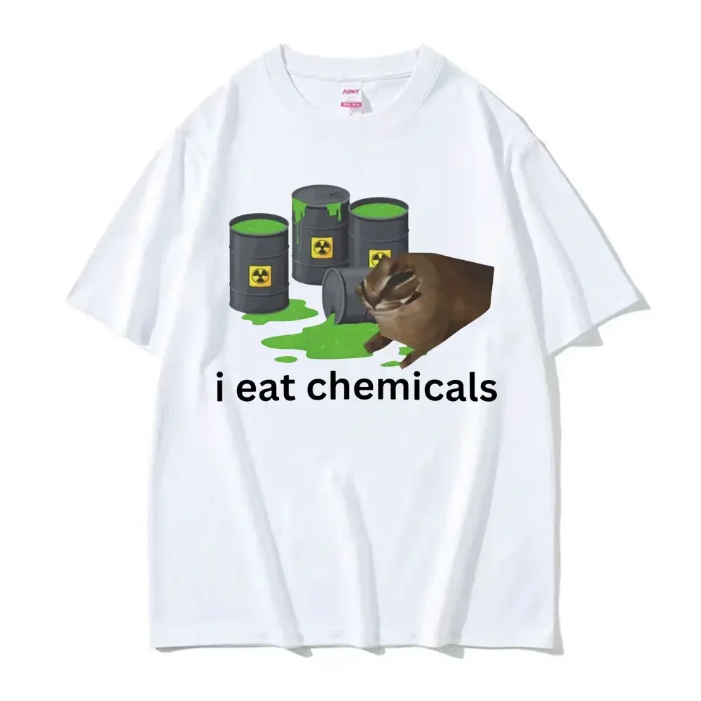 

Summer men's clothing 100% pure cotton T-shirt, interesting me eating chemical substances cursing cat terrier T-shirt