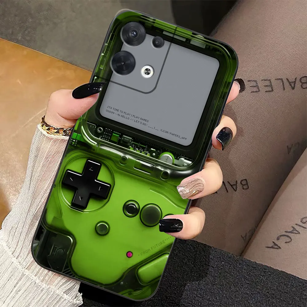 ريترو وحدة التحكم G-Game Boy غطاء جراب هاتف ل ممن لهم رينو 14 14F 13 13F 12 11 11F 10 8 8T 7Z 7 6 5 5F 4 4F لايت برو زائد حافظة من البولي يوريثان