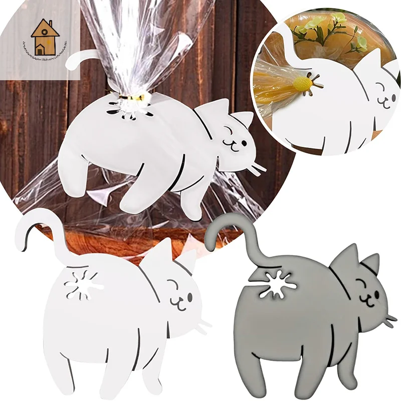 

Funny Cat Butt Bread Clip 3D Printed Bag Clip Bag Holder Novelty Kitchen Gadget For Cat Lovers Food Storage Home Decor 1/2/3pcs
